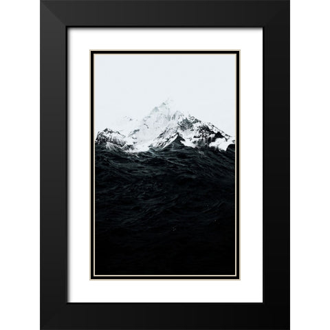 Those Waves Were Like Mountains Black Modern Wood Framed Art Print with Double Matting by Farkas, Robert