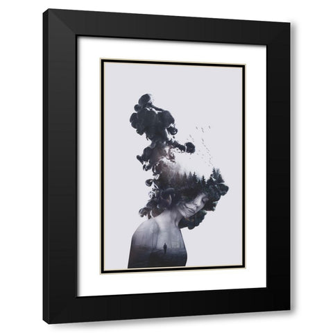 Walk Through Flames Black Modern Wood Framed Art Print with Double Matting by Farkas, Robert