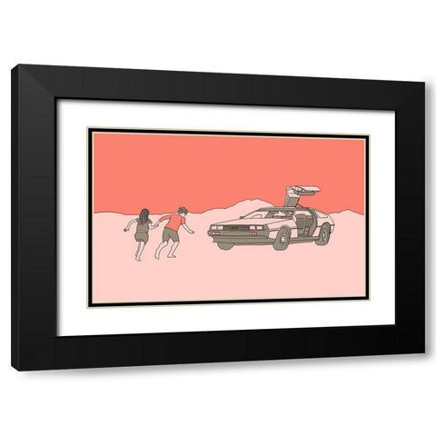 Runaway Black Modern Wood Framed Art Print with Double Matting by Farkas, Robert