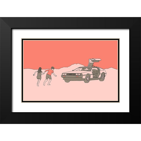 Runaway Black Modern Wood Framed Art Print with Double Matting by Farkas, Robert