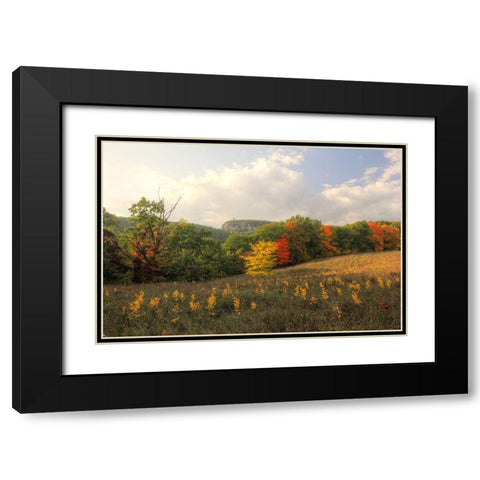 Mohonk Autumn Black Modern Wood Framed Art Print with Double Matting by Goldwitz, Robert