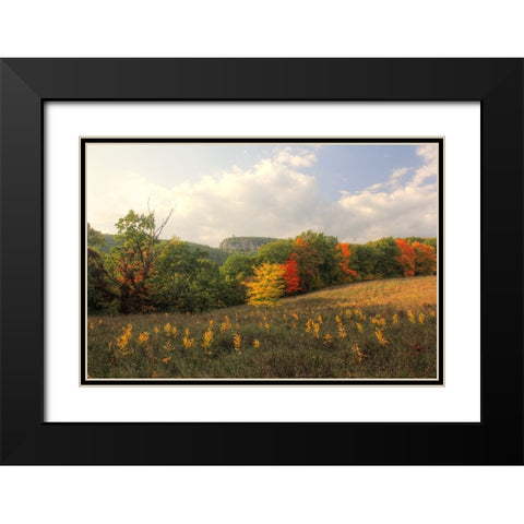 Mohonk Autumn Black Modern Wood Framed Art Print with Double Matting by Goldwitz, Robert