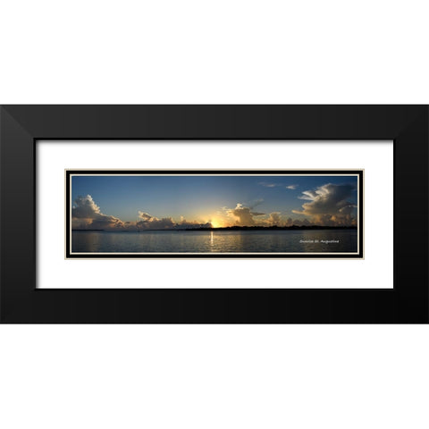 SA sunrise_Panorama1 Black Modern Wood Framed Art Print with Double Matting by Michaud, Robert