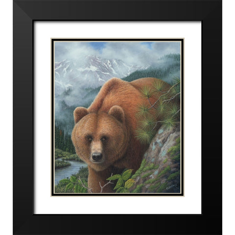 Stalking His Prey Black Modern Wood Framed Art Print with Double Matting by Wavra, Robert