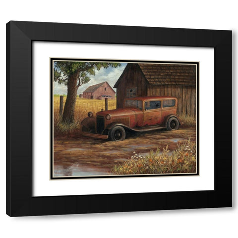 The Old Ford Black Modern Wood Framed Art Print with Double Matting by Wavra, Robert
