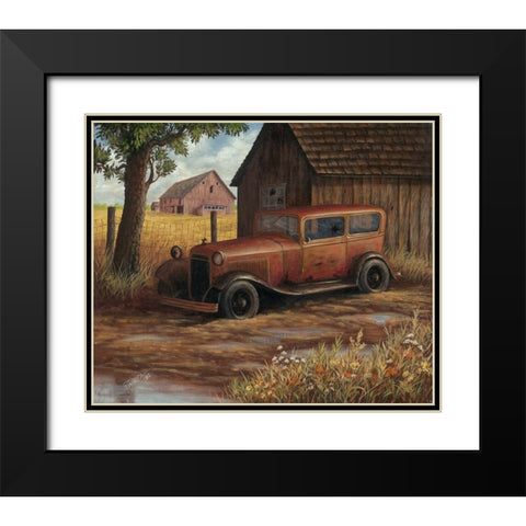 The Old Ford Black Modern Wood Framed Art Print with Double Matting by Wavra, Robert