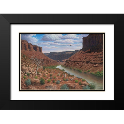 Along The Colorado Black Modern Wood Framed Art Print with Double Matting by Wavra, Robert