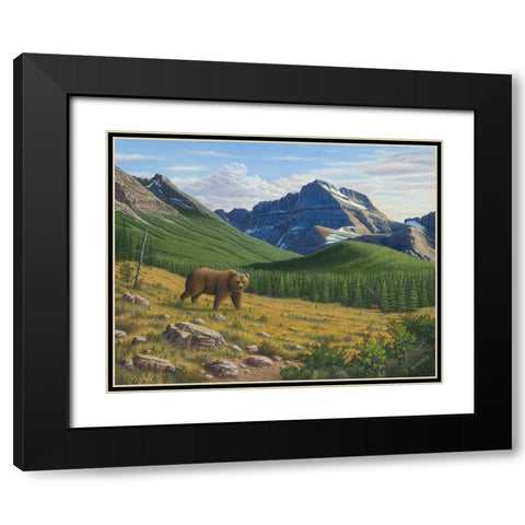 Heading Down The Slope Black Modern Wood Framed Art Print with Double Matting by Wavra, Robert