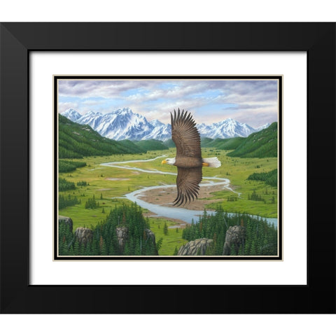 Soaring Above Black Modern Wood Framed Art Print with Double Matting by Wavra, Robert