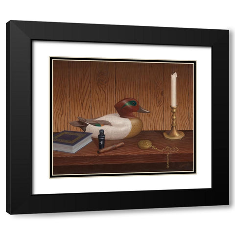 The Decoy Black Modern Wood Framed Art Print with Double Matting by Wavra, Robert