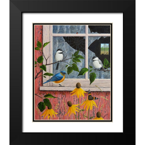 The Window Black Modern Wood Framed Art Print with Double Matting by Wavra, Robert