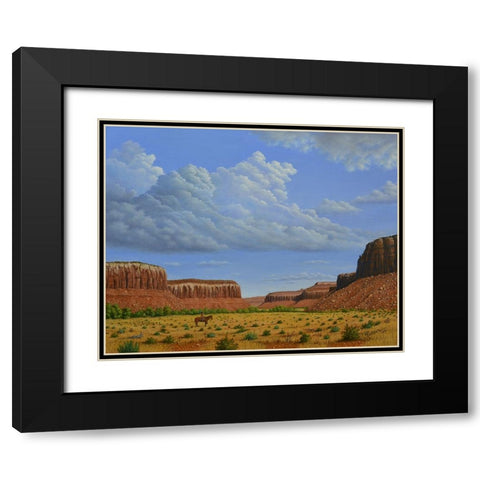 The Mesas Black Modern Wood Framed Art Print with Double Matting by Wavra, Robert