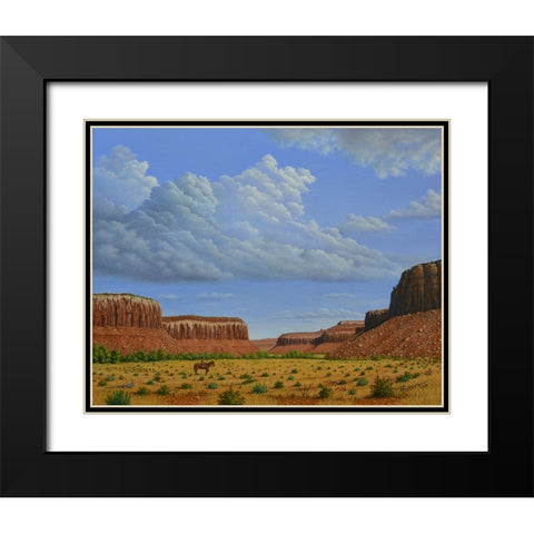 The Mesas Black Modern Wood Framed Art Print with Double Matting by Wavra, Robert