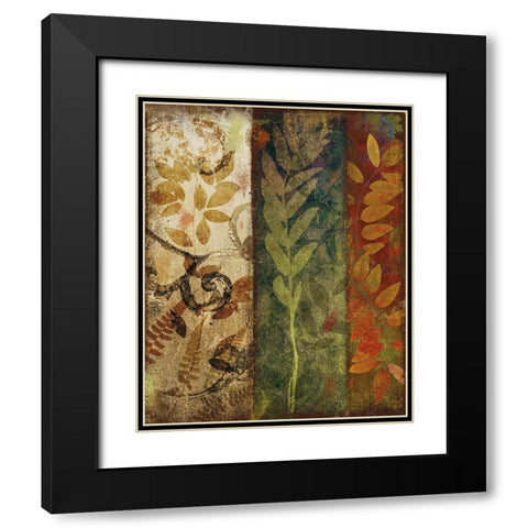 Three Autumns I Black Modern Wood Framed Art Print with Double Matting by Sasha