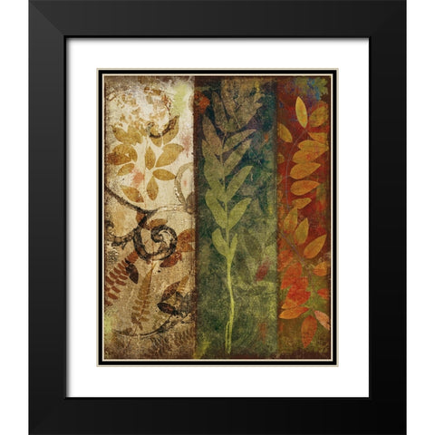 Three Autumns I Black Modern Wood Framed Art Print with Double Matting by Sasha