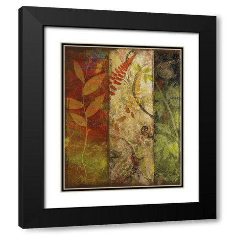 Three Autumns II Black Modern Wood Framed Art Print with Double Matting by Sasha