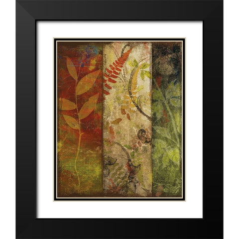 Three Autumns II Black Modern Wood Framed Art Print with Double Matting by Sasha