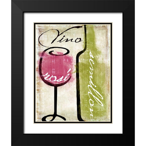 Wine Tasting IV Black Modern Wood Framed Art Print with Double Matting by Sasha