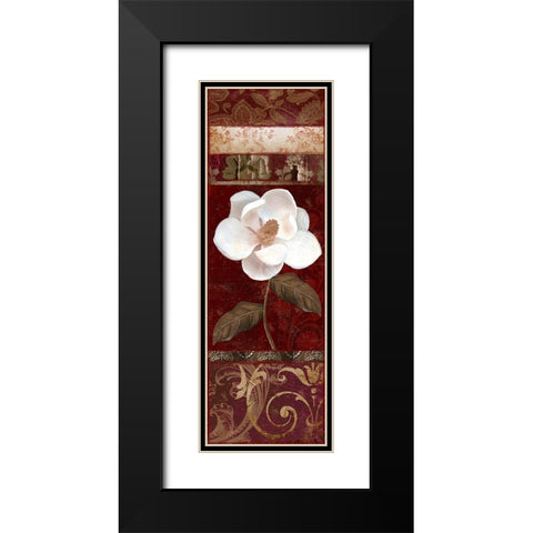 Flores Blancas I Black Modern Wood Framed Art Print with Double Matting by Sasha