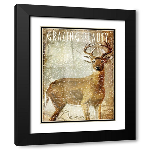 Winter Game Two Black Modern Wood Framed Art Print with Double Matting by Sasha
