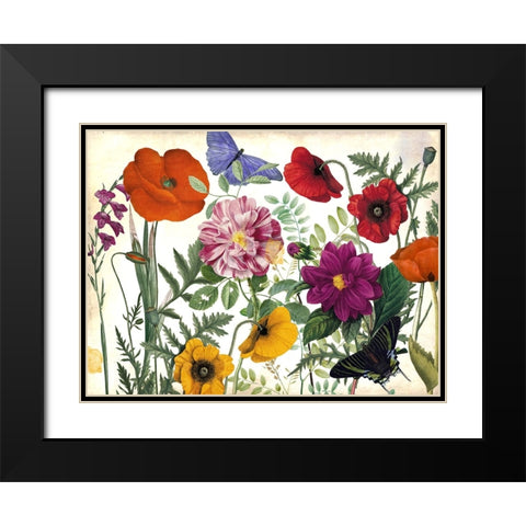 Printemps I Black Modern Wood Framed Art Print with Double Matting by Sasha