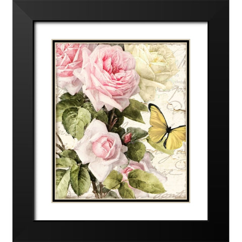 Flora Bella Black Modern Wood Framed Art Print with Double Matting by Sasha