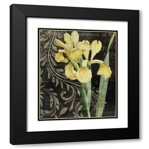 Ode To Yellow Black Modern Wood Framed Art Print with Double Matting by Sasha