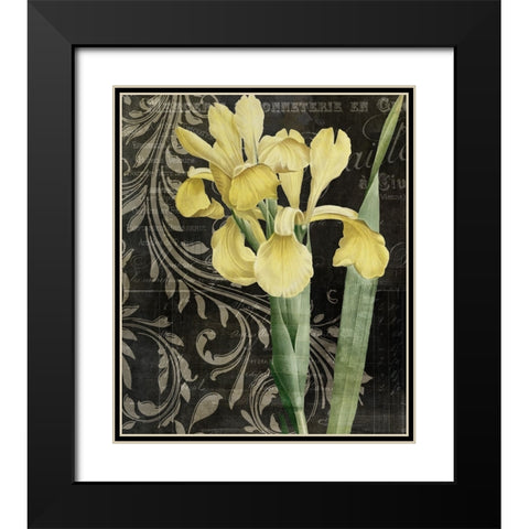 Ode To Yellow Black Modern Wood Framed Art Print with Double Matting by Sasha