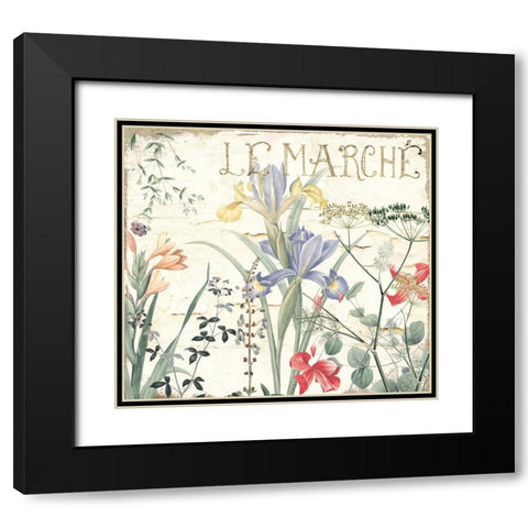Mirabelle IV Black Modern Wood Framed Art Print with Double Matting by Sasha
