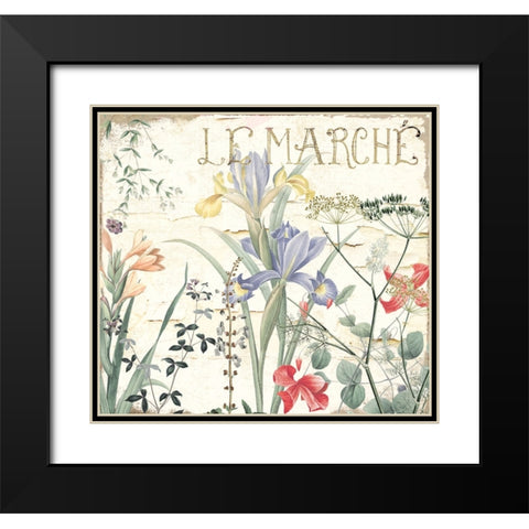 Mirabelle IV Black Modern Wood Framed Art Print with Double Matting by Sasha