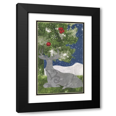 Under the Pines 12 Black Modern Wood Framed Art Print with Double Matting by Sasha