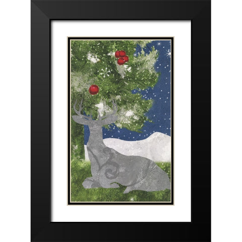 Under the Pines 12 Black Modern Wood Framed Art Print with Double Matting by Sasha