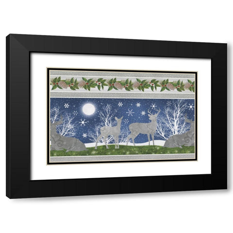 Under the Pines 14 Black Modern Wood Framed Art Print with Double Matting by Sasha