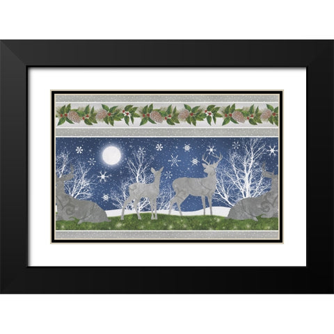 Under the Pines 14 Black Modern Wood Framed Art Print with Double Matting by Sasha