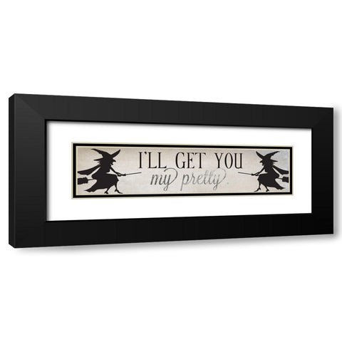 My Pretty Black Modern Wood Framed Art Print with Double Matting by Sasha