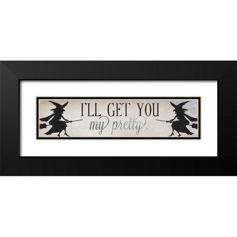 My Pretty Black Modern Wood Framed Art Print with Double Matting by Sasha