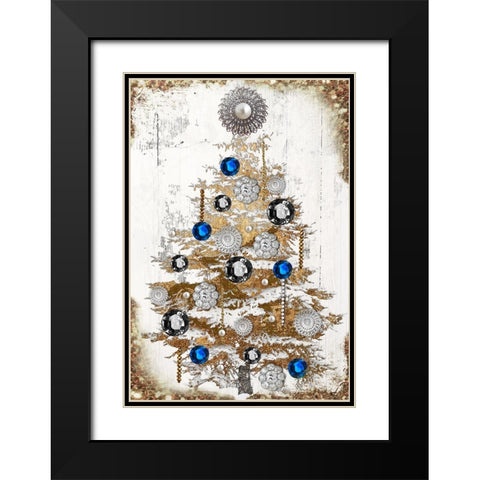 Tree of Jewels I Black Modern Wood Framed Art Print with Double Matting by Sasha
