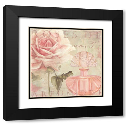 Parfum de Roses I Black Modern Wood Framed Art Print with Double Matting by Sasha