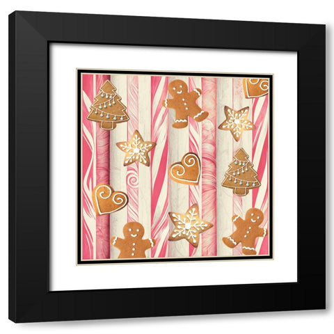 Gingerbread Land II Black Modern Wood Framed Art Print with Double Matting by Sasha