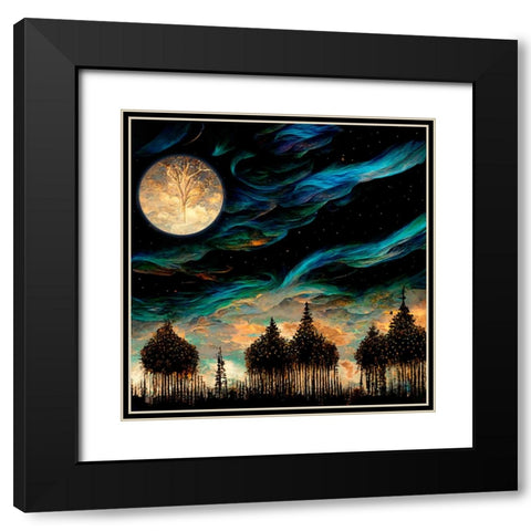 Fairy Forest III Black Modern Wood Framed Art Print with Double Matting by Sasha