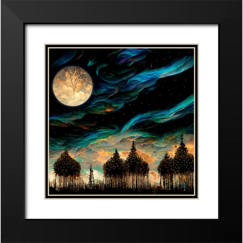 Fairy Forest III Black Modern Wood Framed Art Print with Double Matting by Sasha