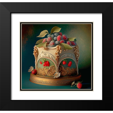 Delphines Bakery II Black Modern Wood Framed Art Print with Double Matting by Sasha
