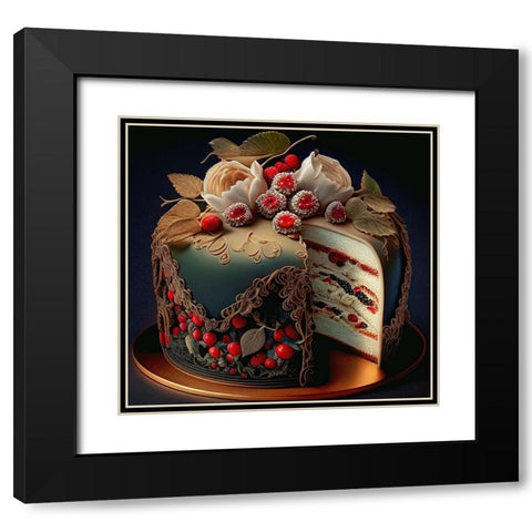 Delphines Bakery VI Black Modern Wood Framed Art Print with Double Matting by Sasha