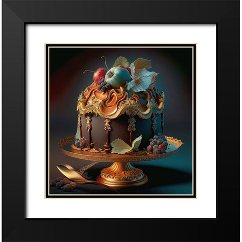 Delphines Bakery VIII Black Modern Wood Framed Art Print with Double Matting by Sasha