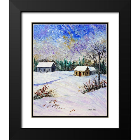 Almost Dusk Black Modern Wood Framed Art Print with Double Matting by Mark, Sharon