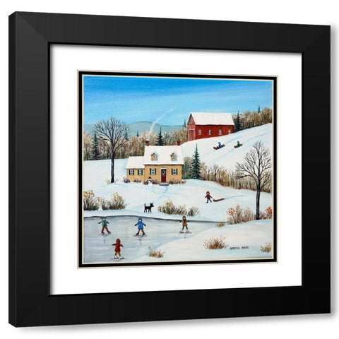Bright Day Black Modern Wood Framed Art Print with Double Matting by Mark, Sharon