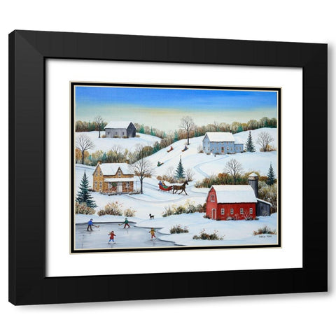 Sunny January Day Black Modern Wood Framed Art Print with Double Matting by Mark, Sharon