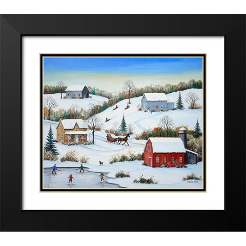 Sunny January Day Black Modern Wood Framed Art Print with Double Matting by Mark, Sharon