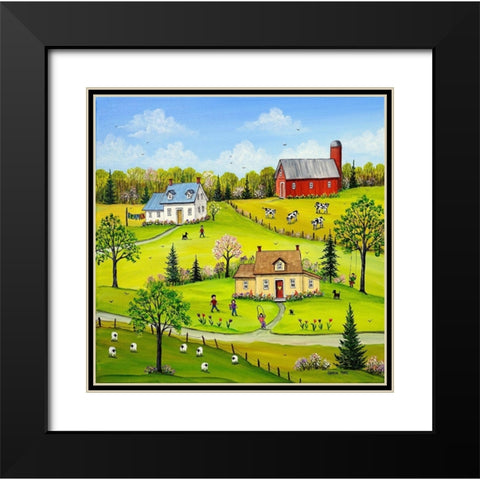 The Way We Were Black Modern Wood Framed Art Print with Double Matting by Mark, Sharon