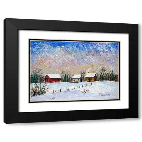Warm Glow Black Modern Wood Framed Art Print with Double Matting by Mark, Sharon